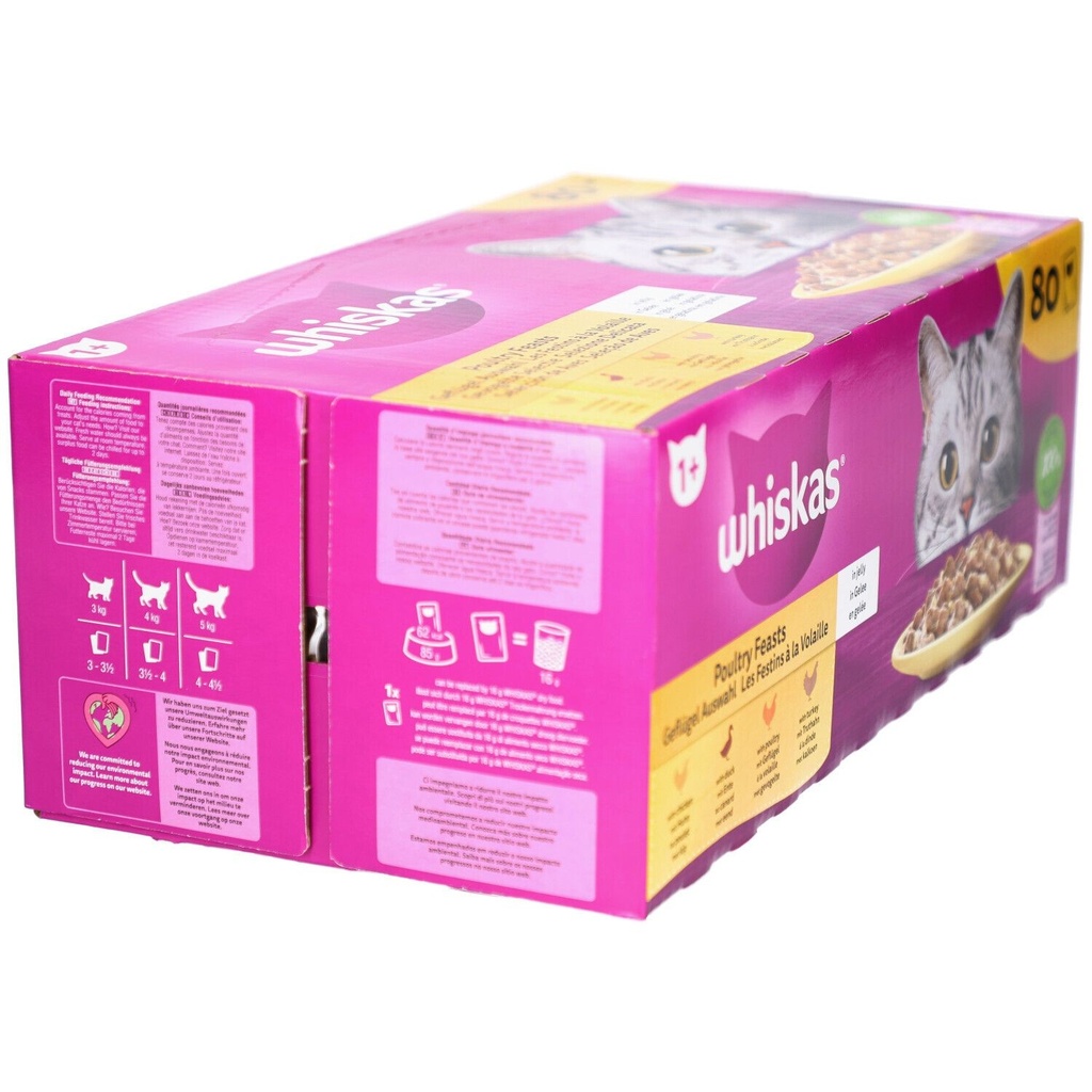 Whiskas Poultry Adult 1+ 80X85G STANDARD