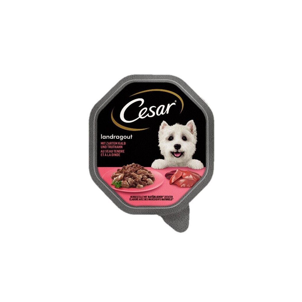 [MALA_203417] Cesar Tray Cuisine Veau & Dinde 150g