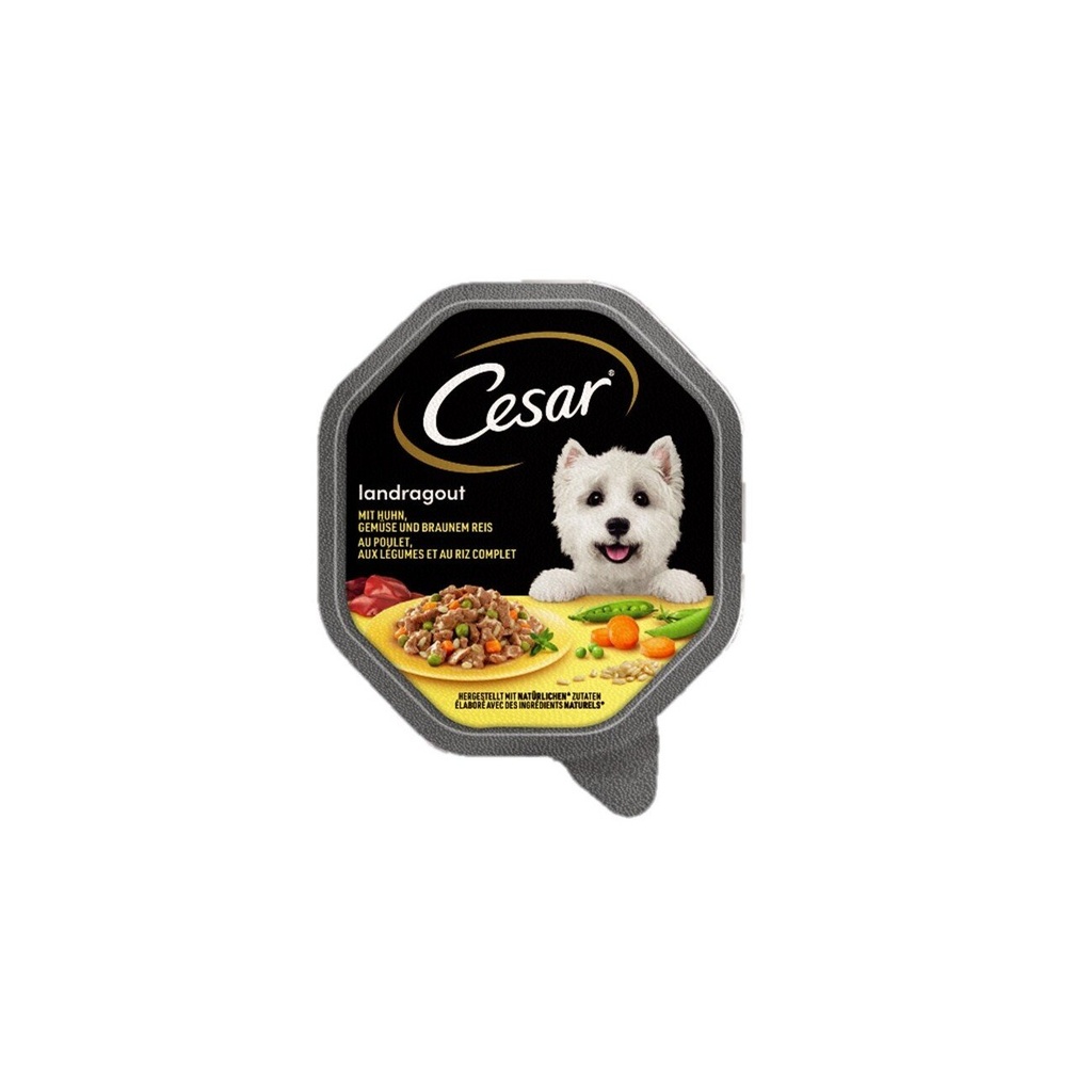 Cesar Tray Senior Poulet & Riz 150g