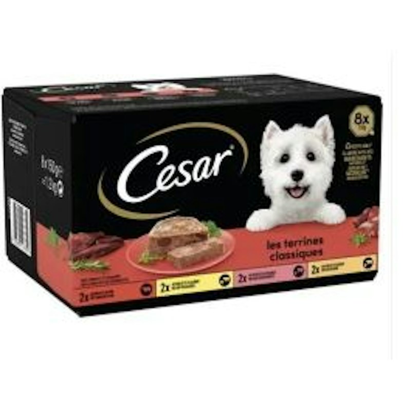 Cesar Tray Classic terrines 8x150g