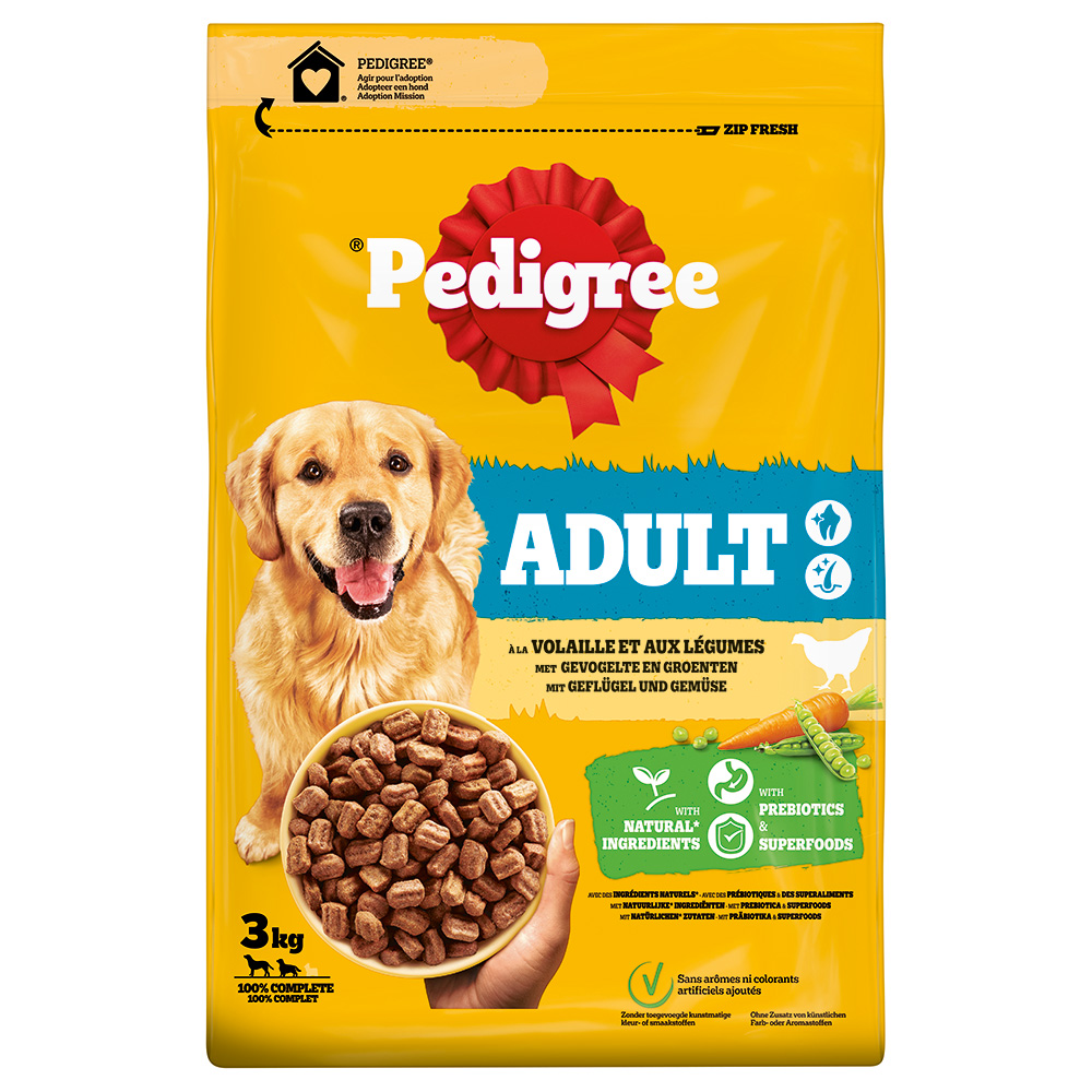 Pedigree Dry 3kg Adult Volaille&Légumes