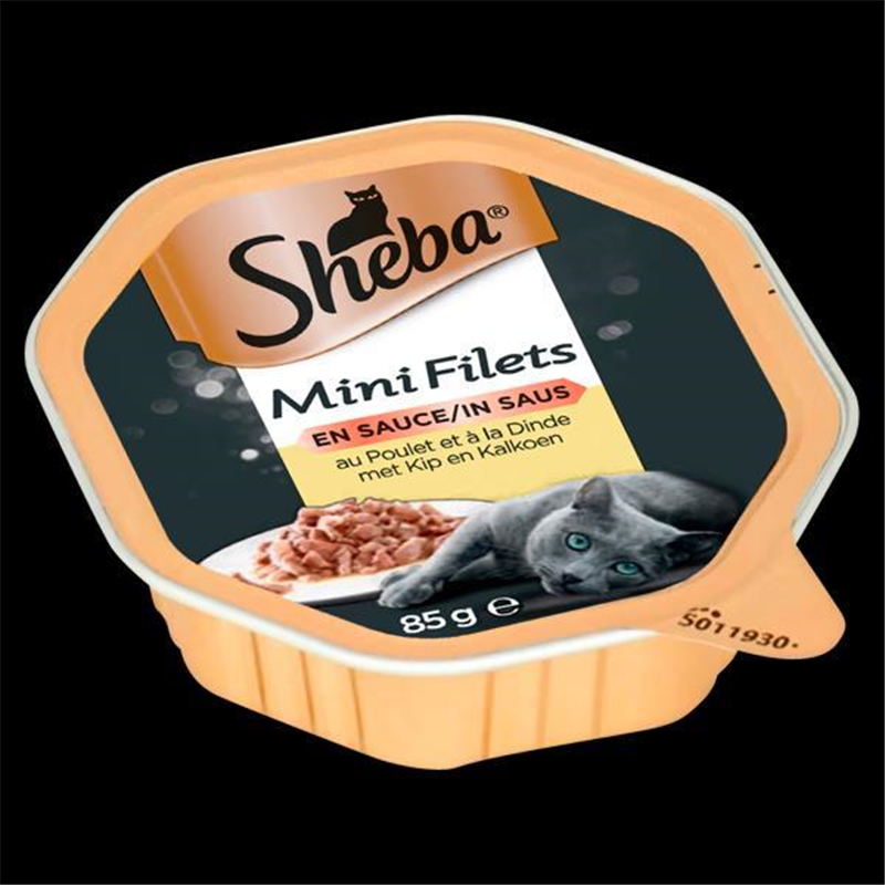 Sheba Tray Minifilets Poul&Dinde 85g