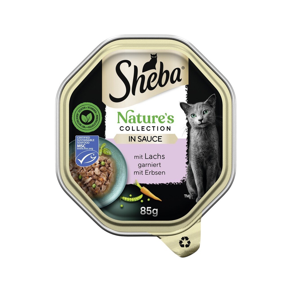 Sheba Tray Nature Collection Saumon&Petits Pois 85g