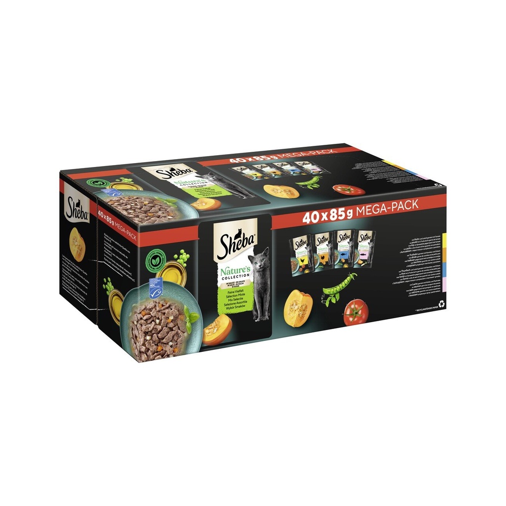 Sheba Pouch Natures Collection Mix 12x85g