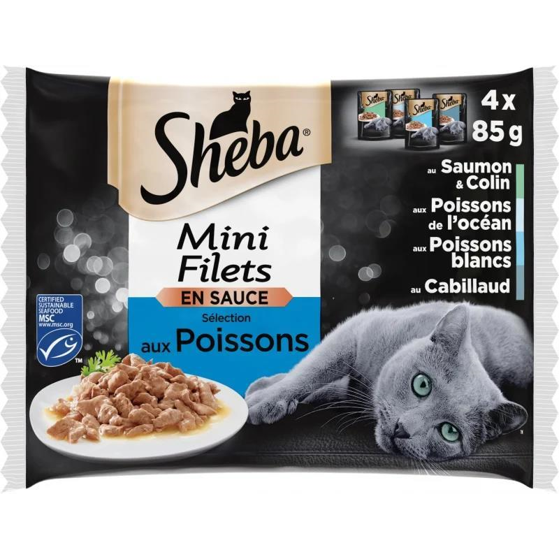 Sheba Pouch Minifilets Poisson 4x85g