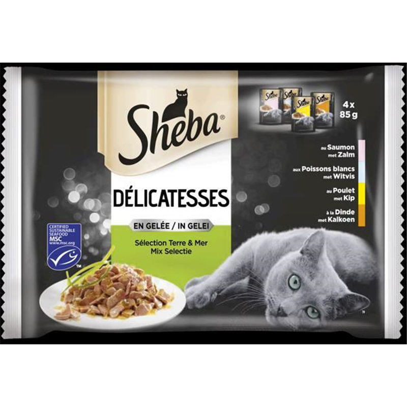 Sheba Pouch Delicatess Terremer 4x85g