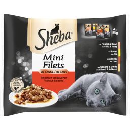 Sheba Pouch Minifilets Boucher 4x85g
