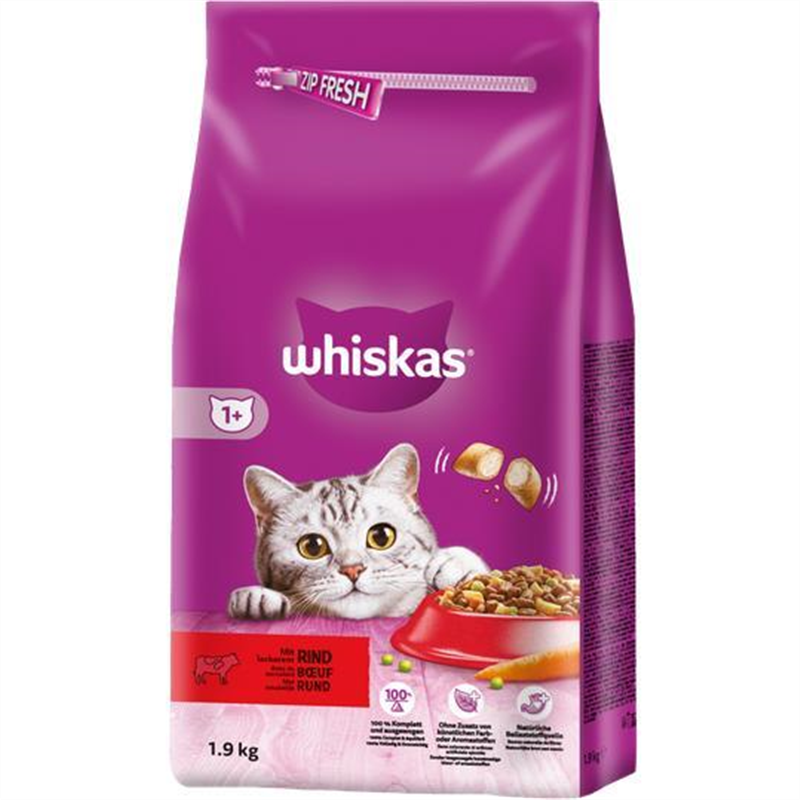 [MALA_203598] Whiskas Dry Core 1+ Boeuf 1,9kg