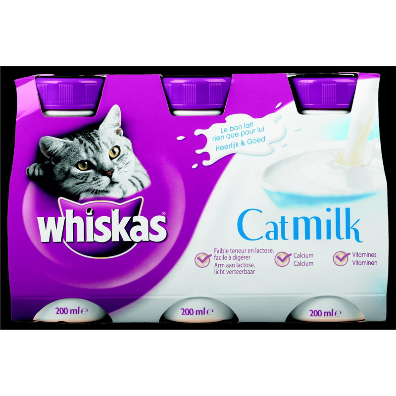 [MALA_203630] Whiskas Drinks 200mlx3 Cat Milk