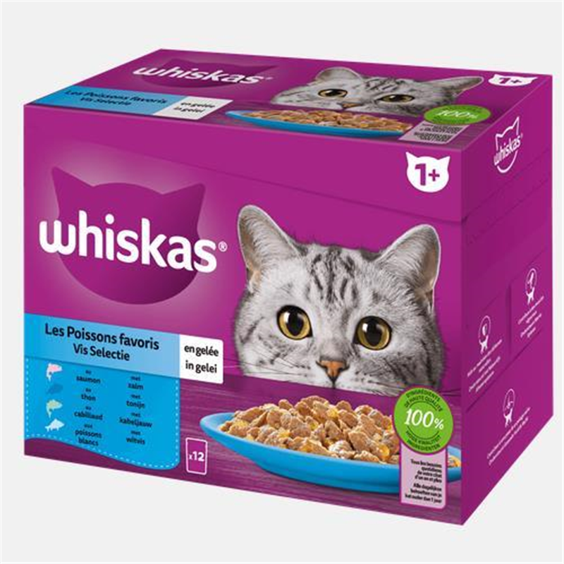 Whiskas Pouch 12x85g Fish 1+