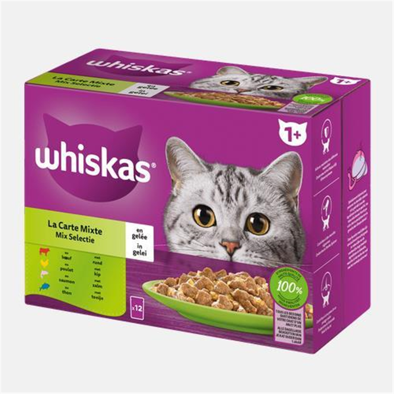 Whiskas Pouch 12x85g Mixed