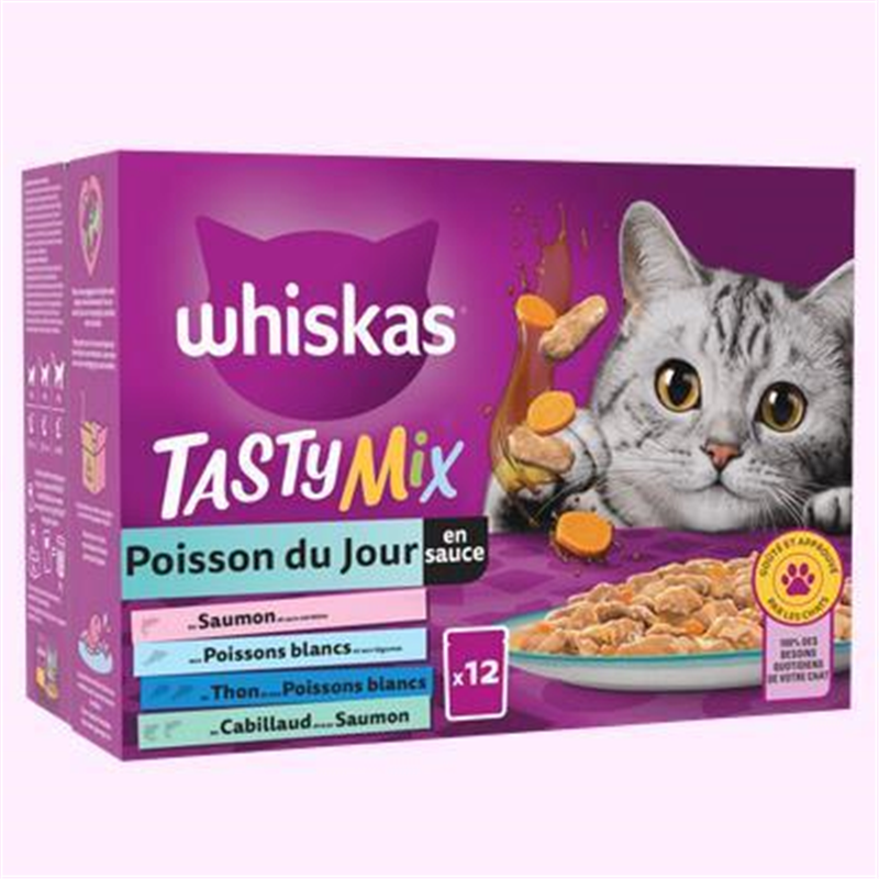Whiskas Pouch 12x85g Catch of the day 1+