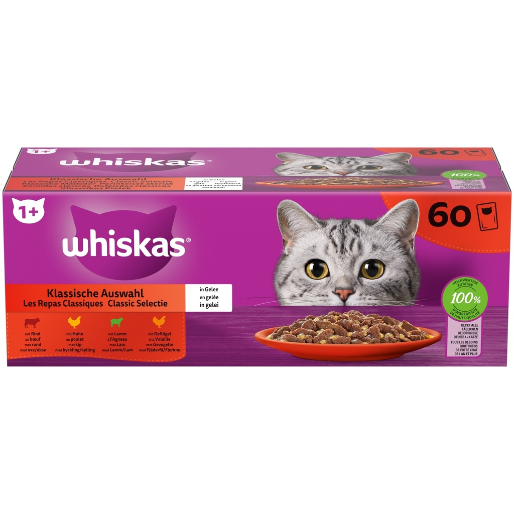 Whiskas Pouch 60x85g Classic