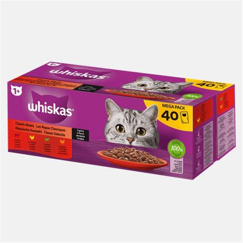 Whiskas Pouch 40x85g Classic 1+