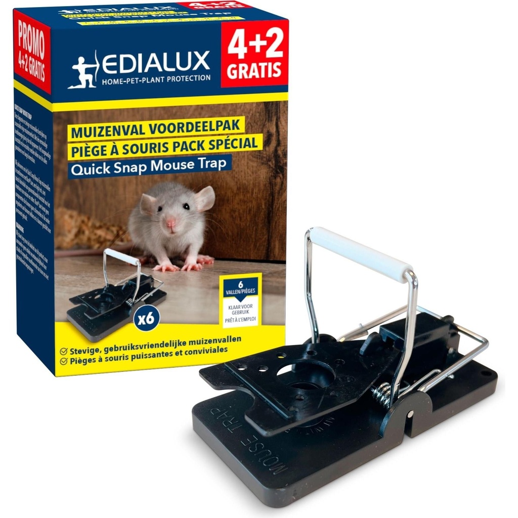 [PELS_1101078038] QUICKSNAP MOUSETRAP PROMOPACK 4+2 - 6pce
