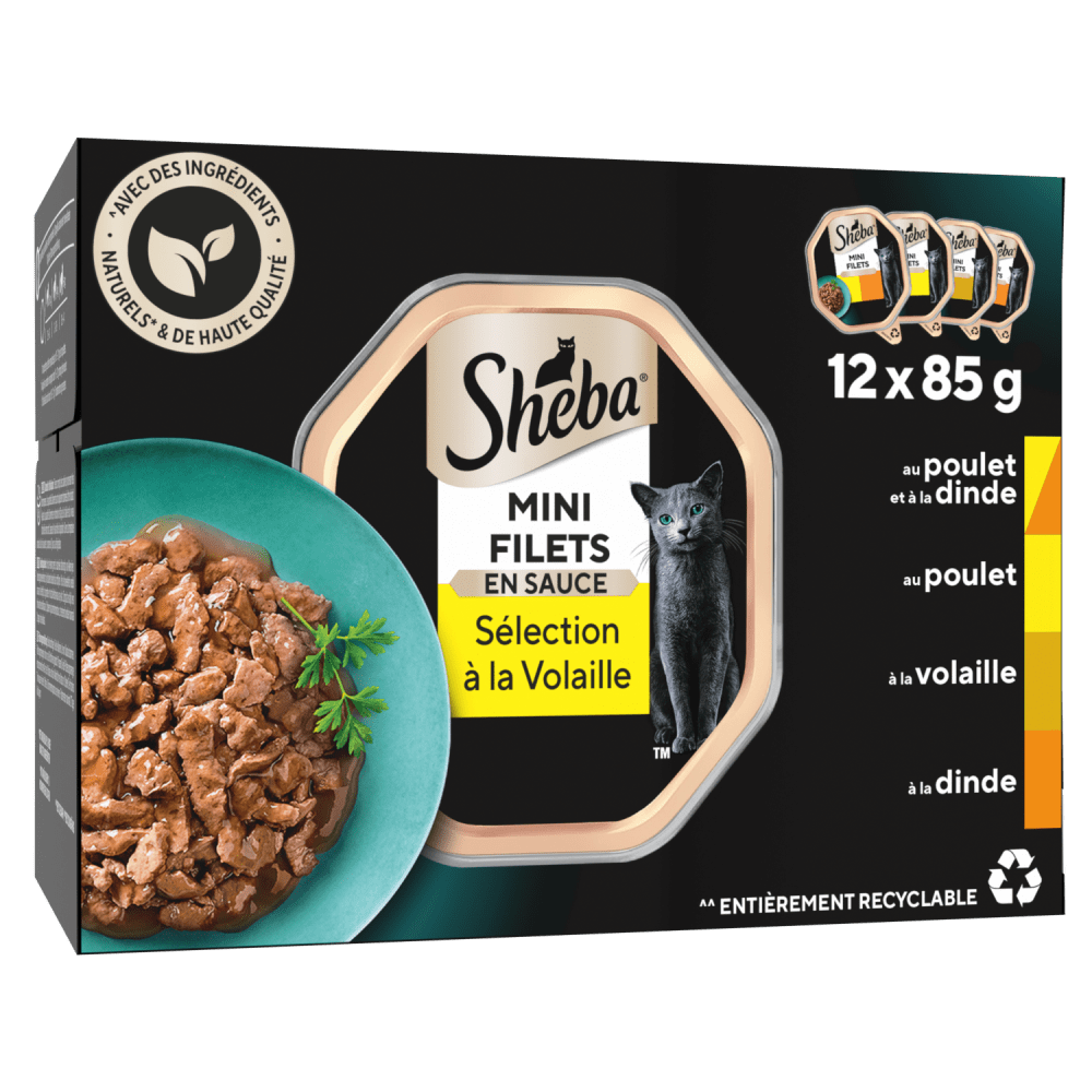 Sheba Slices Chicken & Duck & Duck and Turkey & Poultry (CK/DK/DKTK/PT) 12x85g