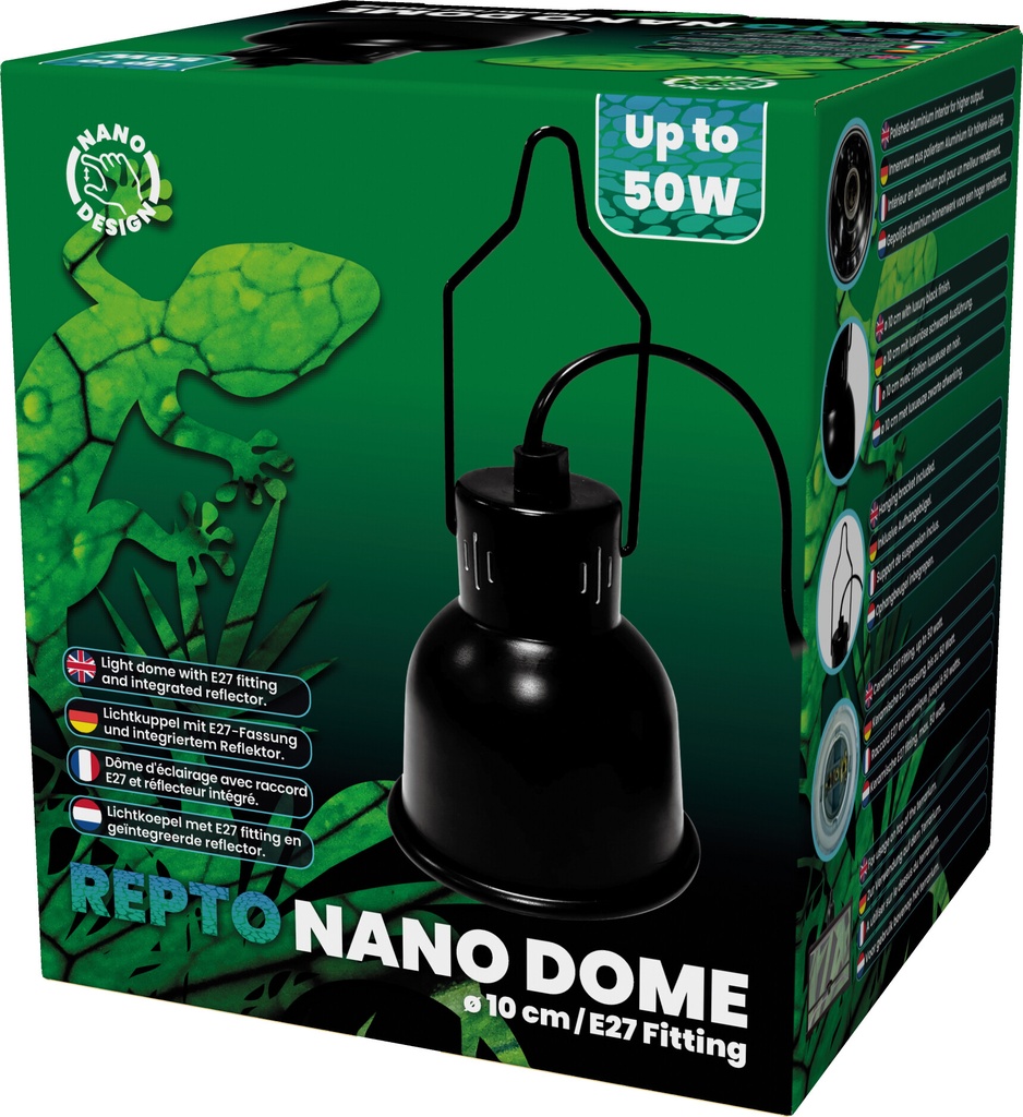 REPTO NANO DOME EMBOUT E27 10CM NOIR