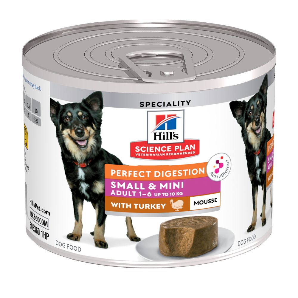 [HILL_608360] Hill's Science Plan - Adult Perfect Digestion Small&Mini Mousse with Turkey 200g