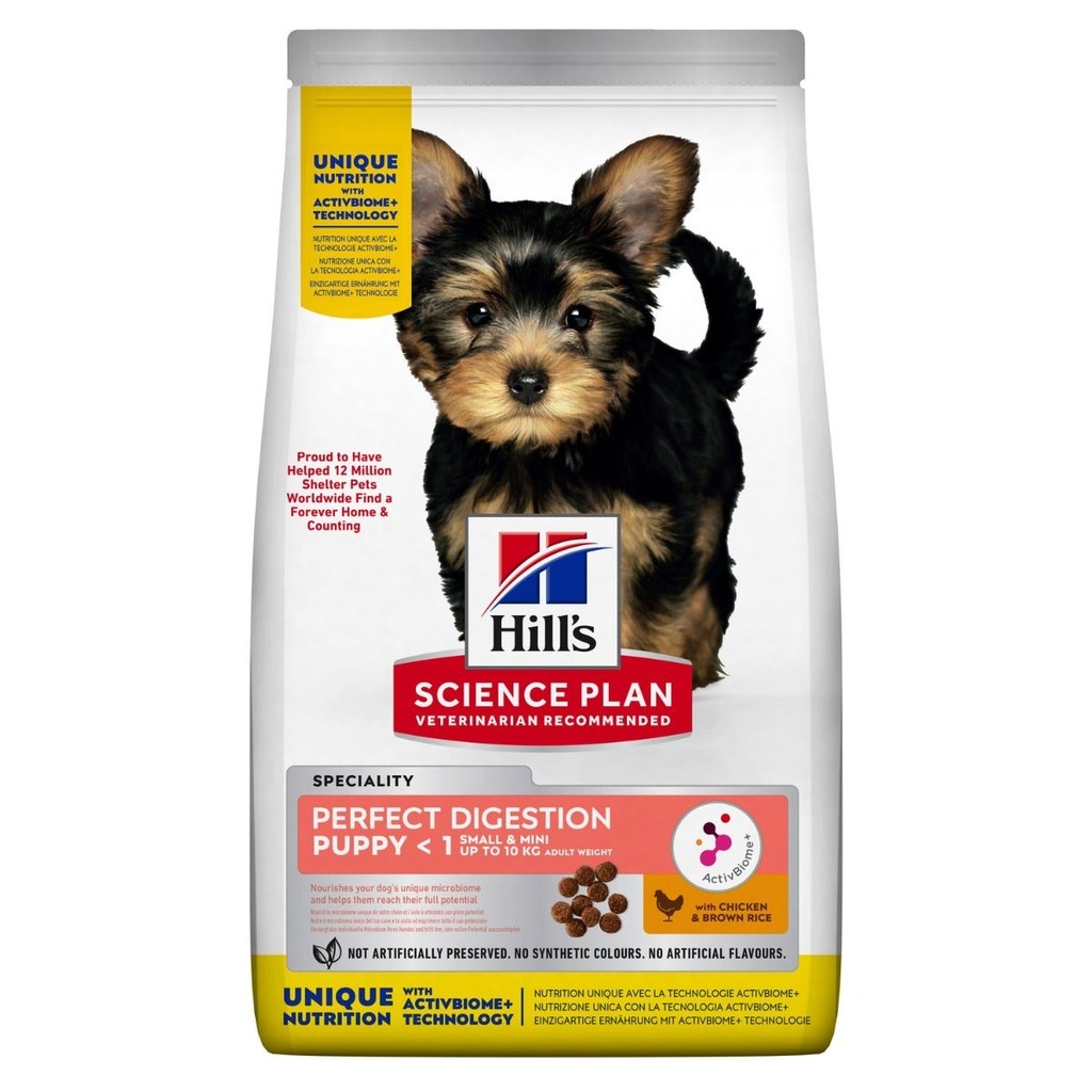 Hill's Science Plan - Puppy Perfect Digestion Small&Mini with Chicken&Brown Rice 1,5kg