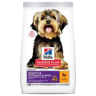 Hill's Science Plan - Adult Sensitive Stomach & Skin Small&Mini with Chicken 3kg