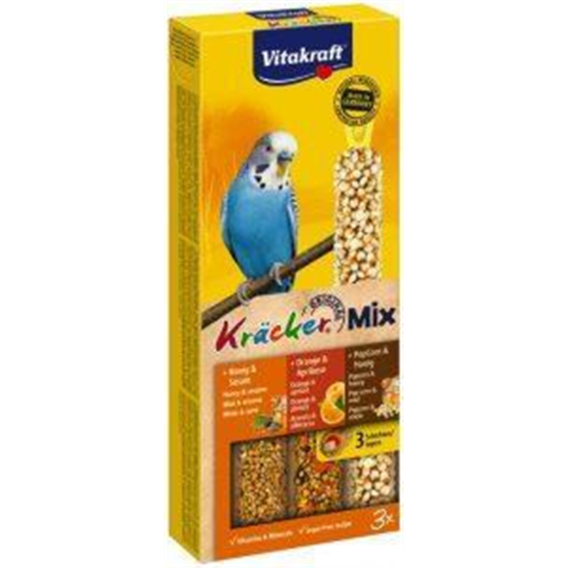 [VIKR_21237] Kräcker perruches Trio Mix herbes/poivron-banane/sésame-kiwi/citron