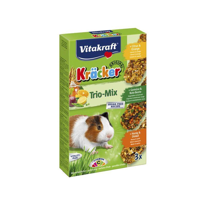 [VIKR_25226] Kräcker cobayes Trio Mix citron/orange-légumes/betterave rouge-miel/épeautre