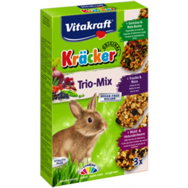 [VIKR_25227] Kräcker lapins Trio Mix légumes/betterave rouge-raisin/noix-fruits des bois