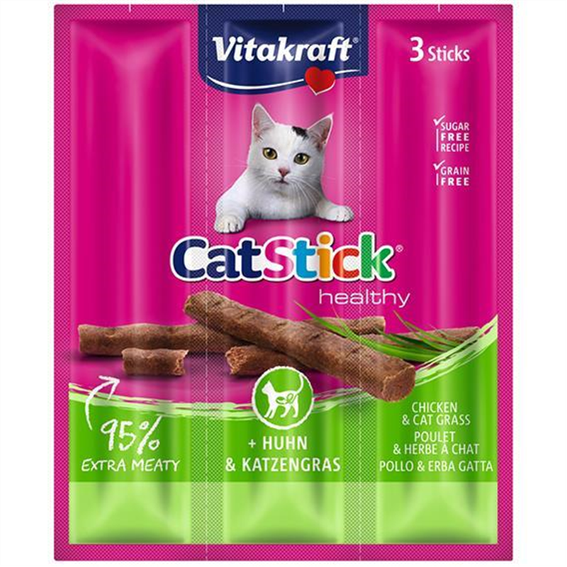 [VIKR_31219] Cat Stick x3 poulet/herbe à chats