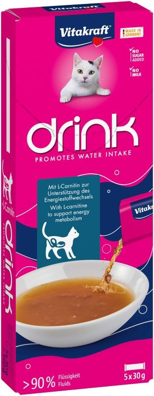 Vitakraft Drink zalm + L Carnitine 5x30g