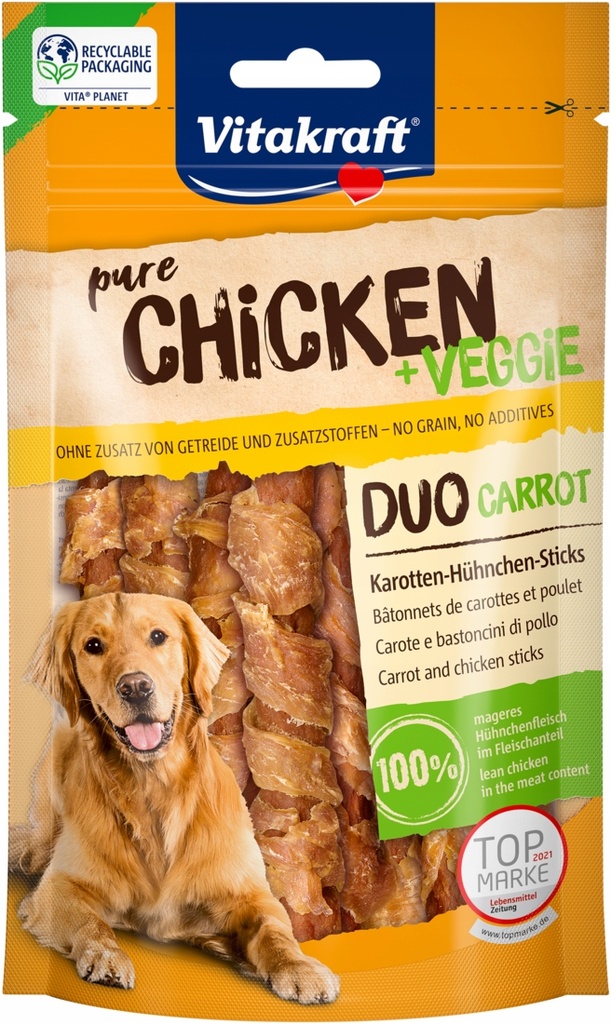 Chicken Veggie bâtonnet carotte/poulet 80g