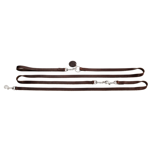 Leash Combi 6in1 Solid Education 18/310 - Cowleather dark brown