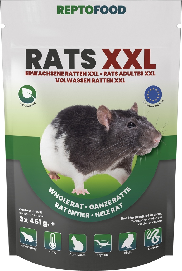 REPTO RATS ADULTES XXL 451-550G 3PCS