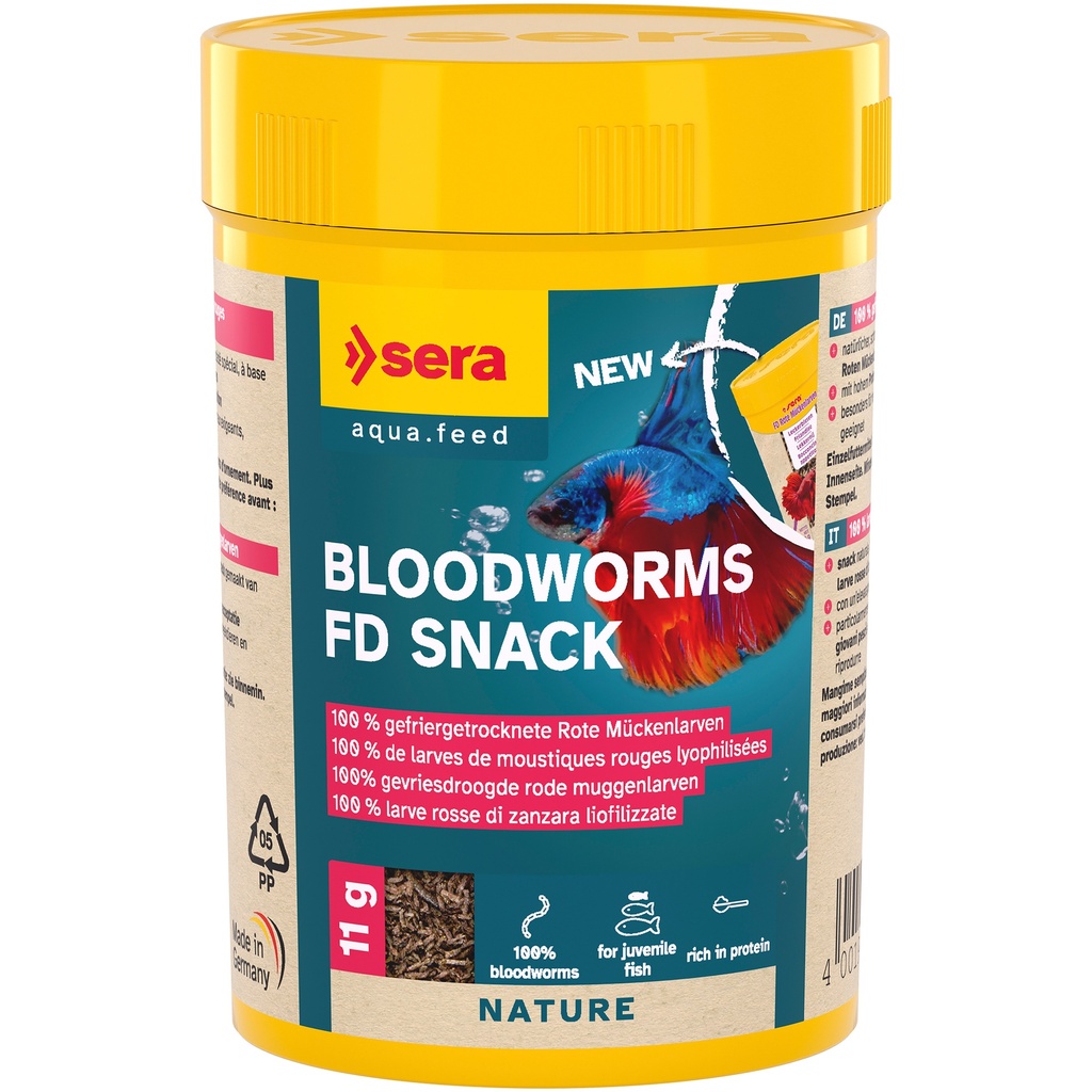 sera FD larves de moustiques rouges Nature 100 ml ( 9 g)
