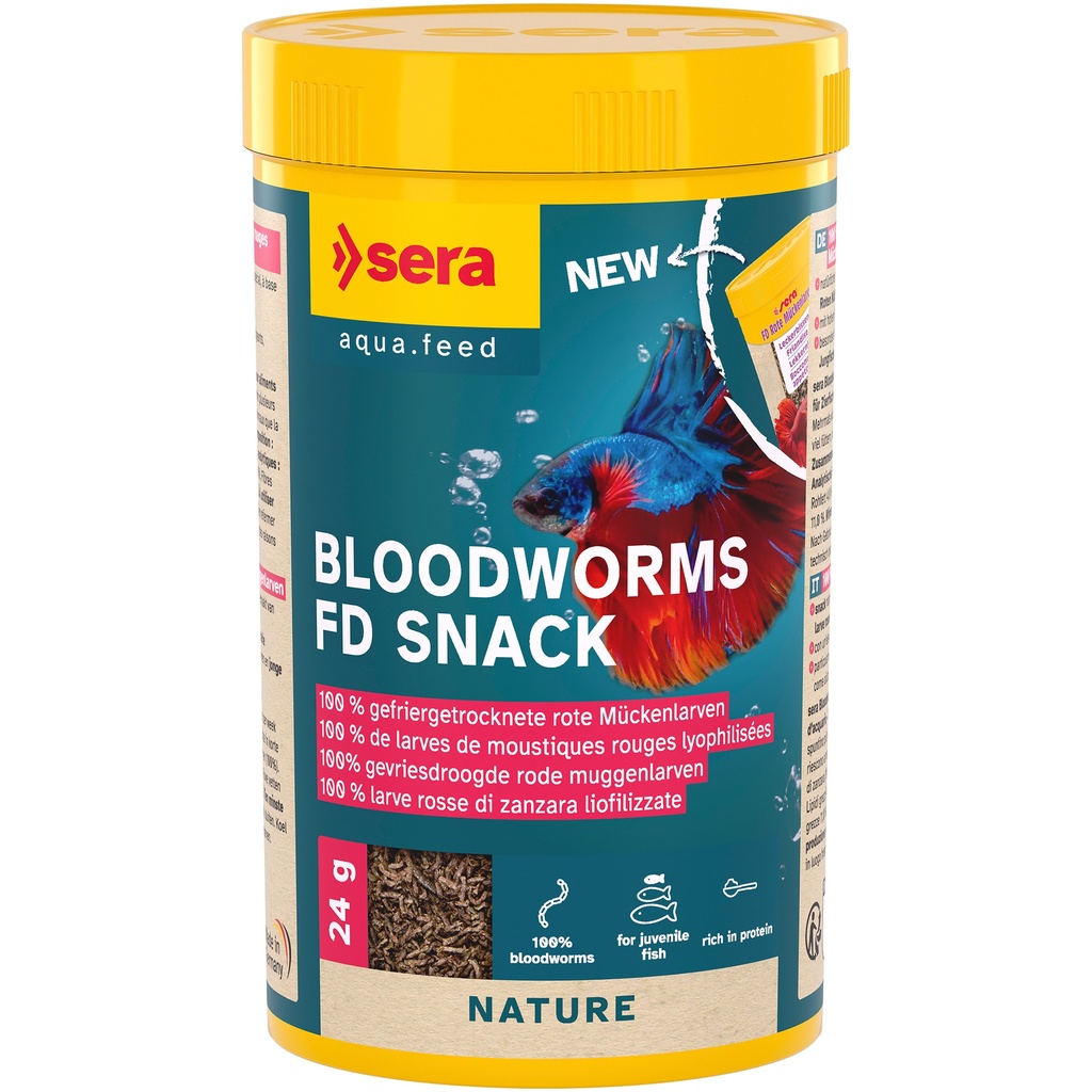 sera FD larves de moustiques rouges Nature 250 ml ( 20)