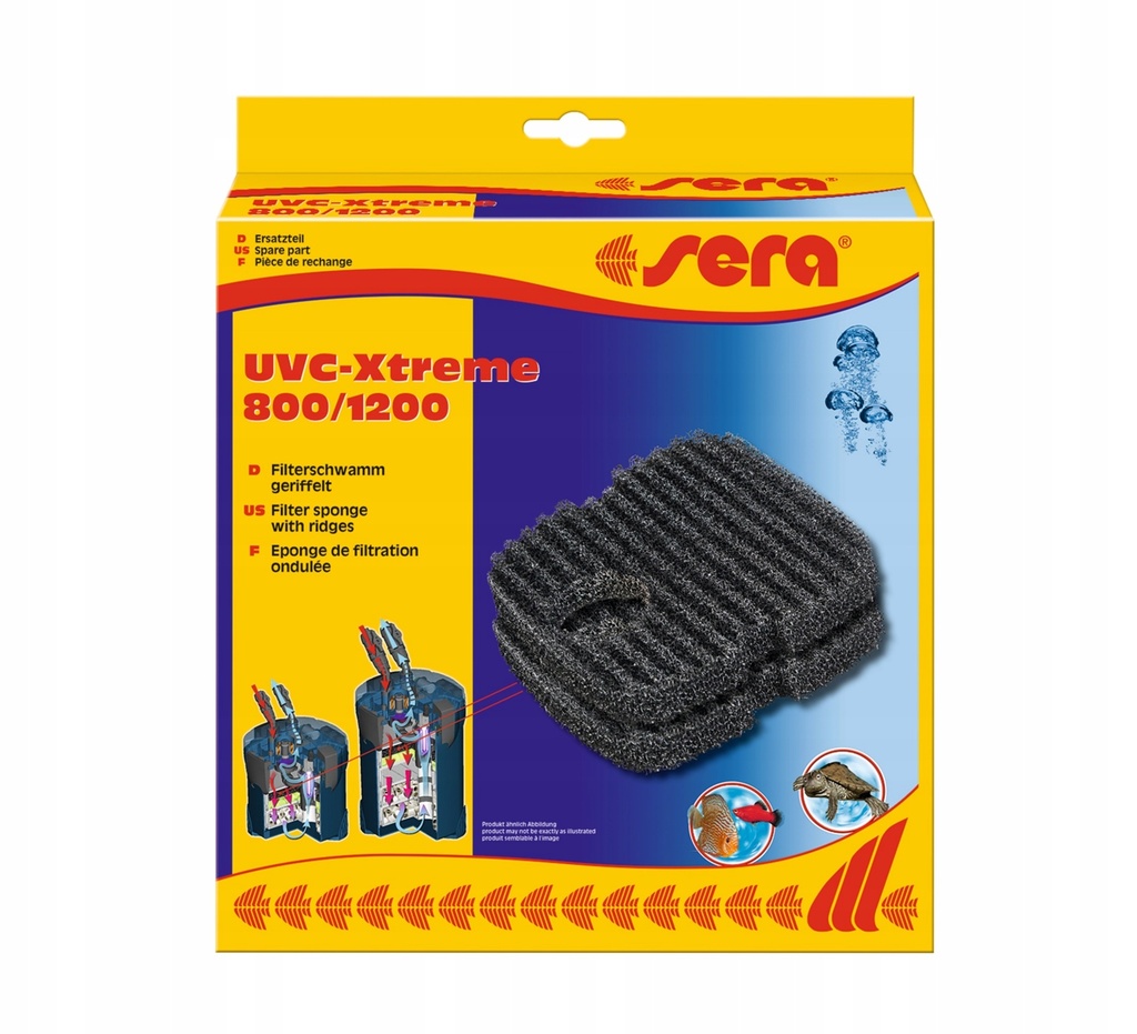 [SERA_32201_45177] Éponge de filtration ondulée sera (2 pces) - UVC-Xtreme 800+1200 (pièce de rechange)