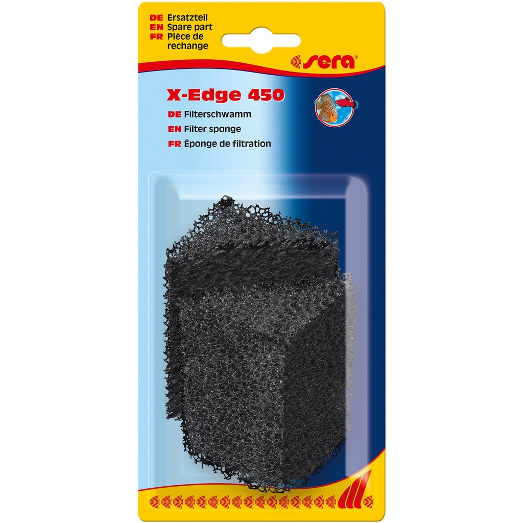 Éponge de filtration sera, noire (2 pces) - X-Edge 450 (pièce de rechange)