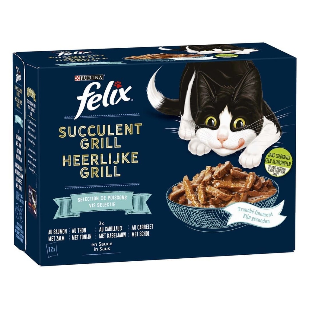 FELIX 12X80G SUCCULENT GRILL SÉLECTION DE POISSONS