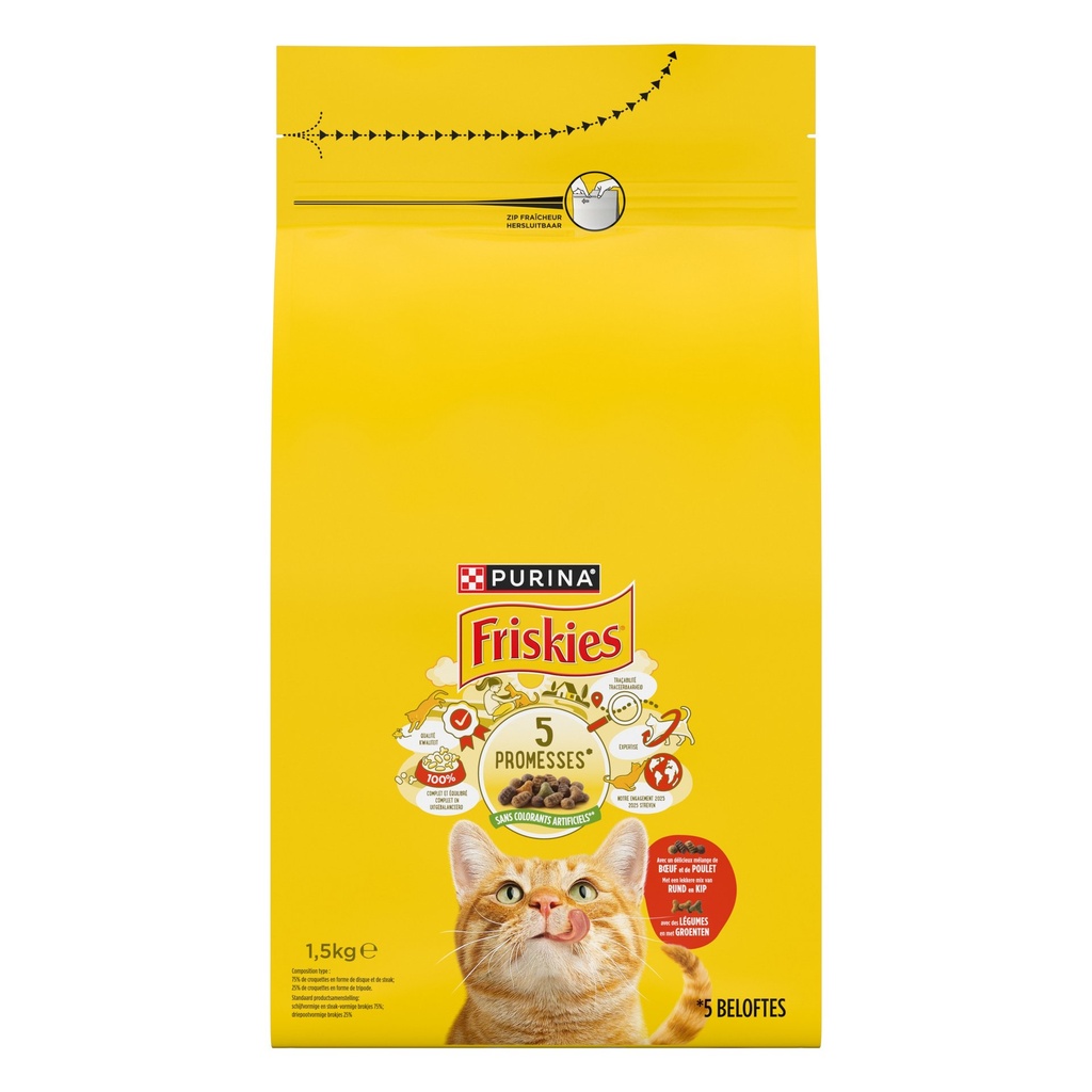 [NEST_12607038] FRISKIES CAT 3KG CHATS STERILISES AVEC BOEUF ET LEGUMES