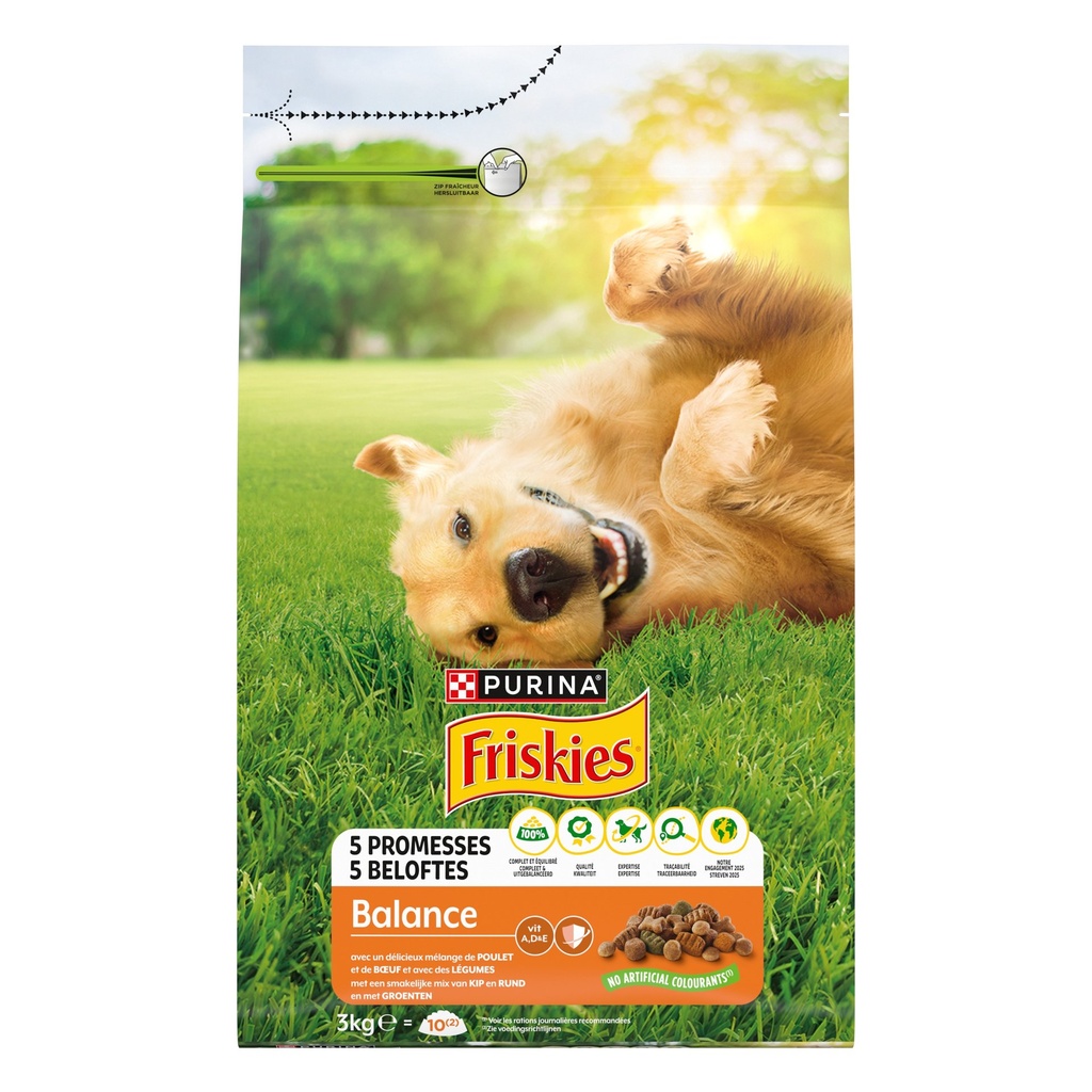 FRISKIES DOG 3KG BALANCE AU POULET ET AUX LEGUMES