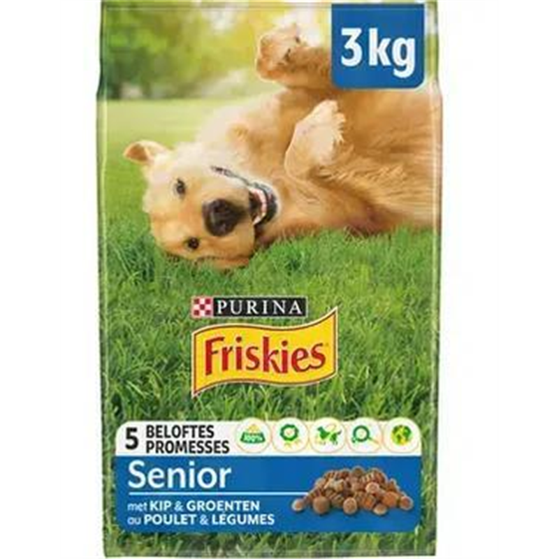 FRISKIES DOG 3KG SENIOR AU POULET ET AUX LEGUMES