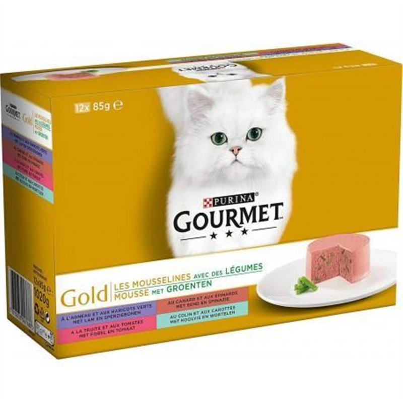 GOURMET GOLD 12X85G MOUSSELINE AVEC LEGUMES