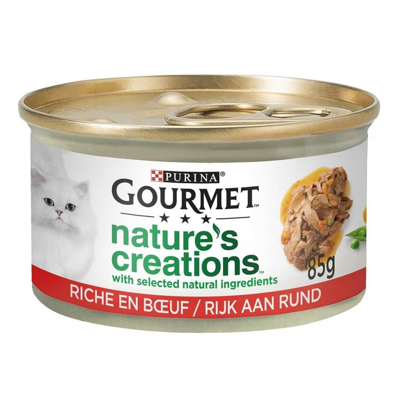 GOURMET NATURE'S CREATIONS 85G BOEUF