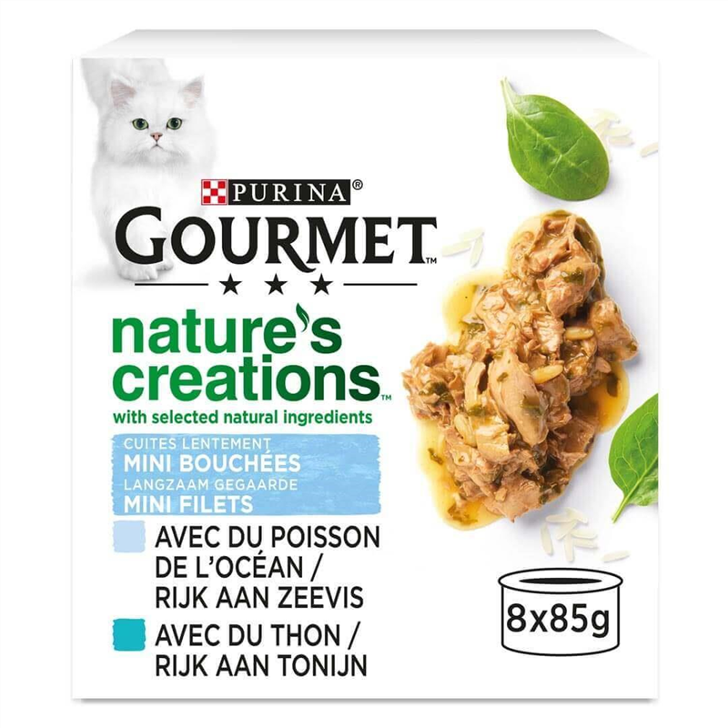 GOURMET NATURE'S CREATIONS 8X85G POISSONS