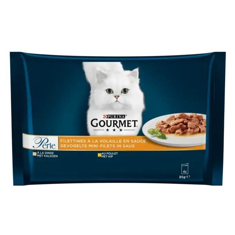 GOURMET PERLE 4X85G FILETINNES A LA VOLAILLE EN SAUCE