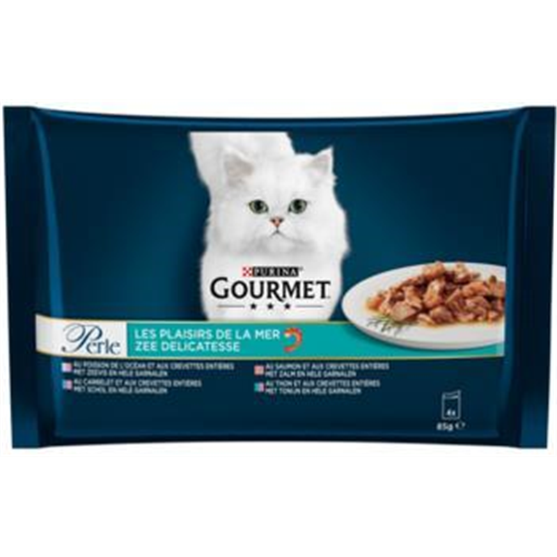 GOURMET PERLE 4X85G PLAISIRS DE LA MER