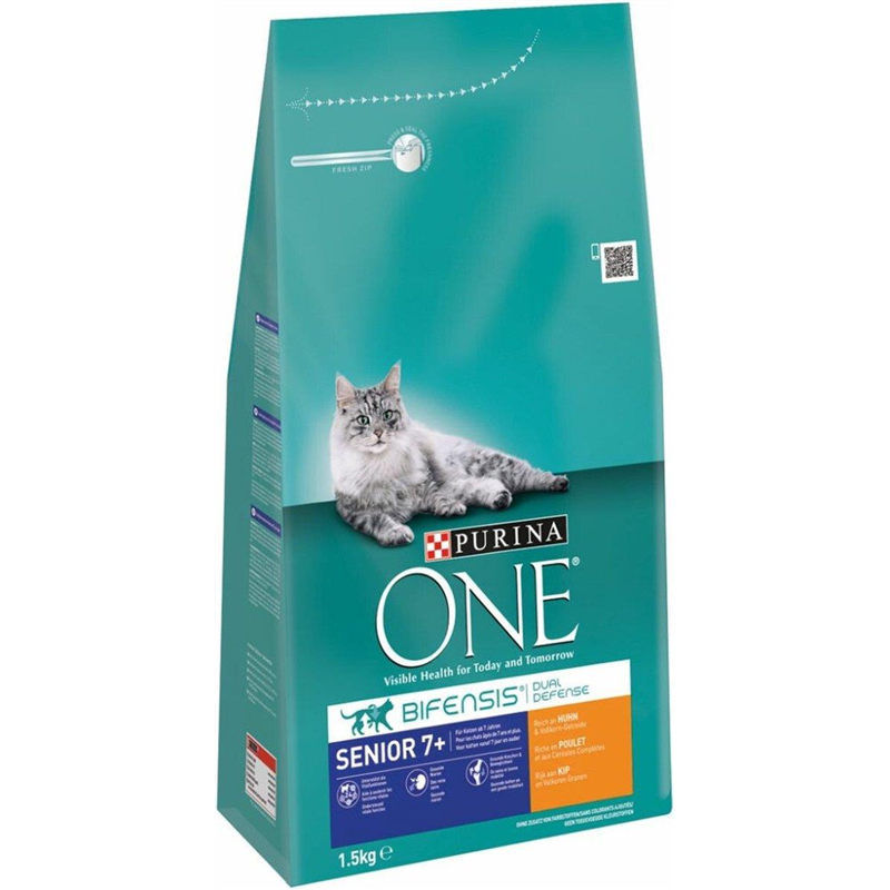 ONE BIFENSIS 1500G SENIOR 7+ RICHE EN POULET ET AUX CÉRÉALES COMPLÈTES