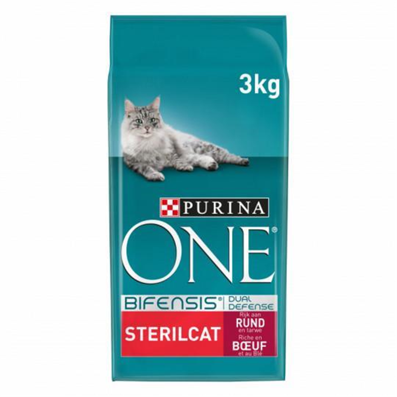 [NEST_12297863] ONE BIFENSIS 3000G STERILCAT RICHE EN BŒUF ET AU BLÉ