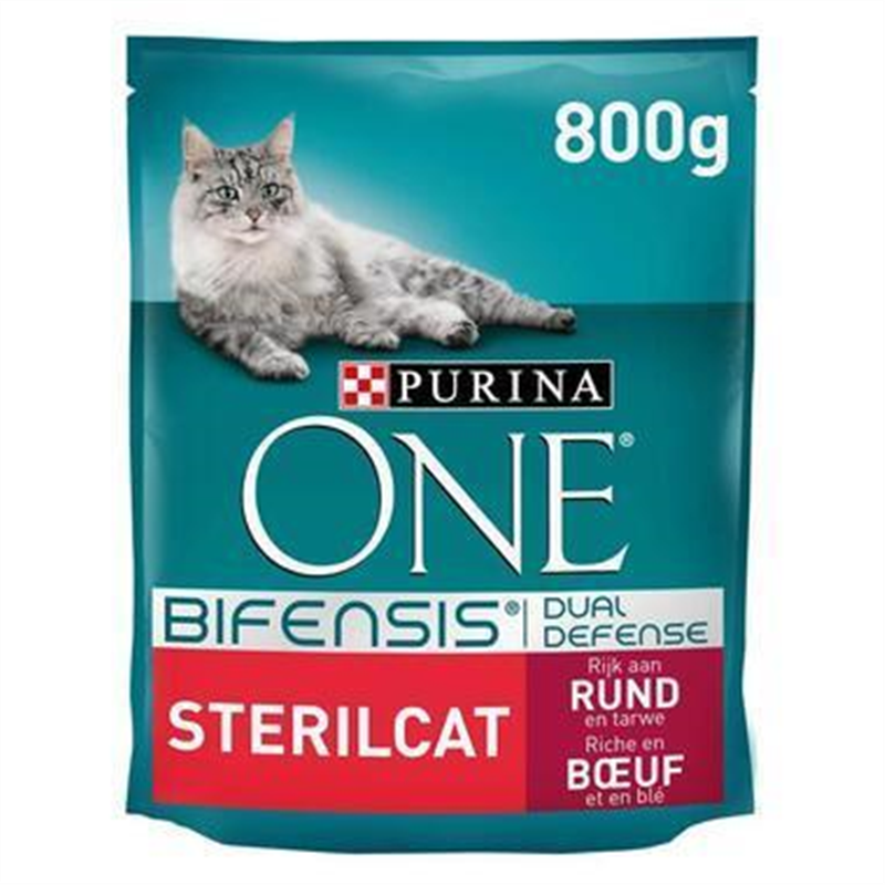 ONE BIFENSIS 800G STERILCAT RICHE EN BŒUF ET AU BLÉ
