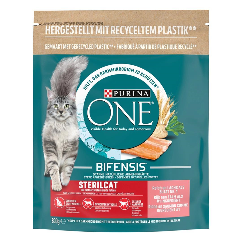 ONE BIFENSIS 800G STERILCAT RICHE EN SAUMON ET BLÉ