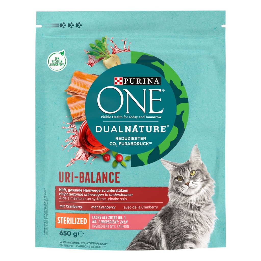 ONE DUAL NATURE 650G STERILISED CRANBERRY